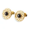 Kosma Paris Boucles d'oreilles femme Dentelle - Doré noir | Femme Boucles D'Oreilles|Bague