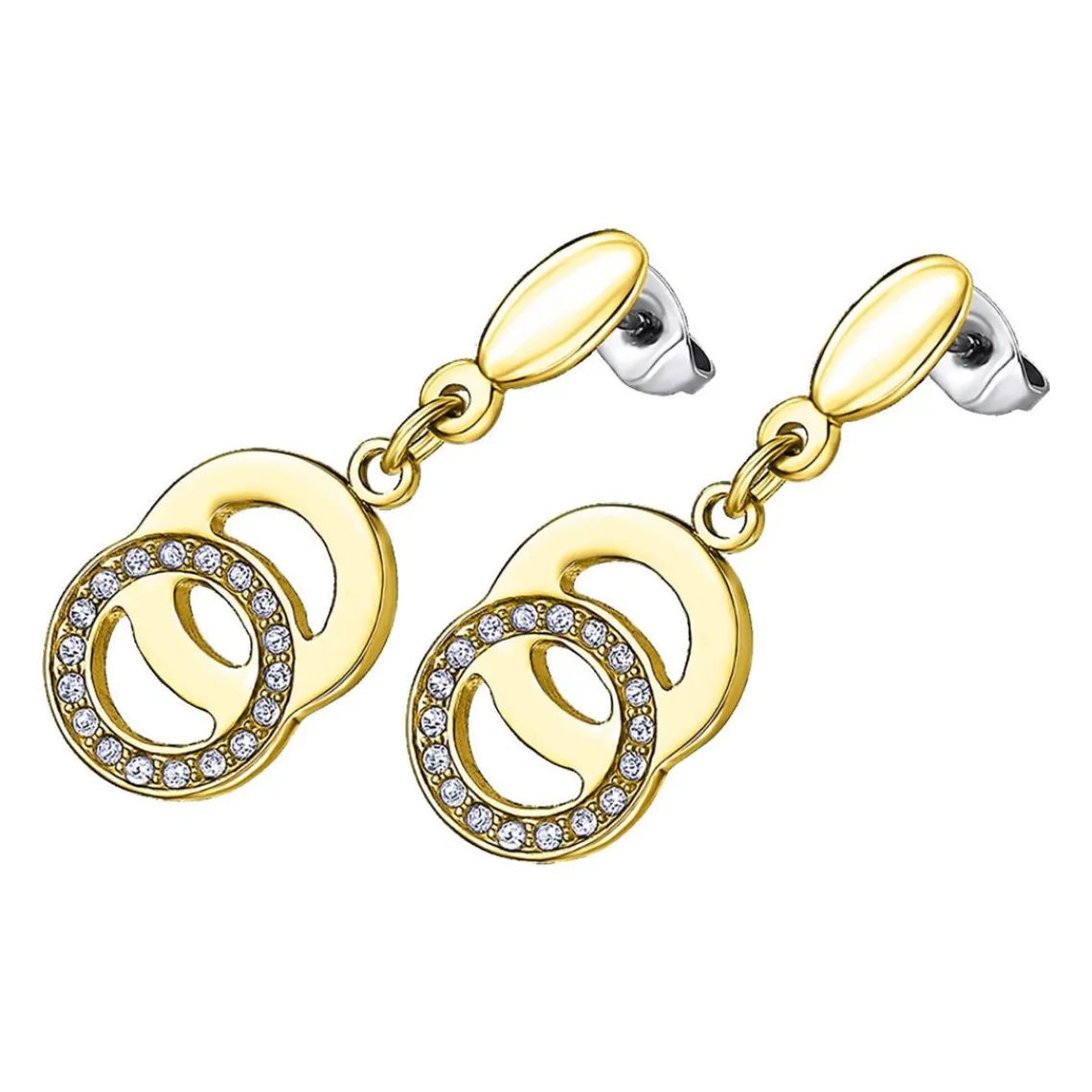 Lotus Style Bijoux Boucles d'oreilles Femme Lotus Style LS1913-4-3 - Acier Doré | Femme Boucles D'Oreilles