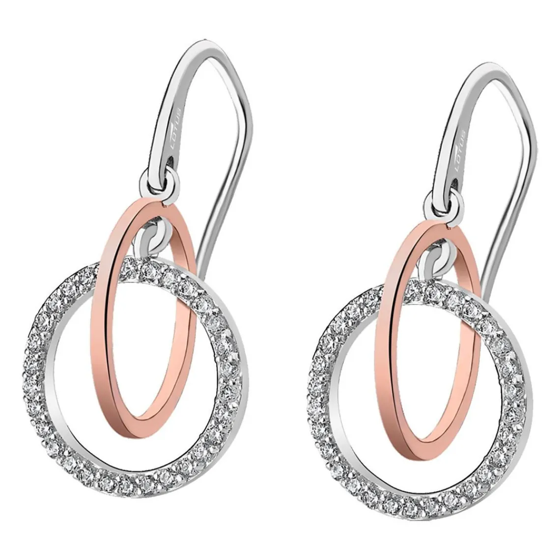 Lotus Silver Boucles d'oreilles Femme - LP1955-4-1 Argent Doré rose | Femme Boucles D'Oreilles