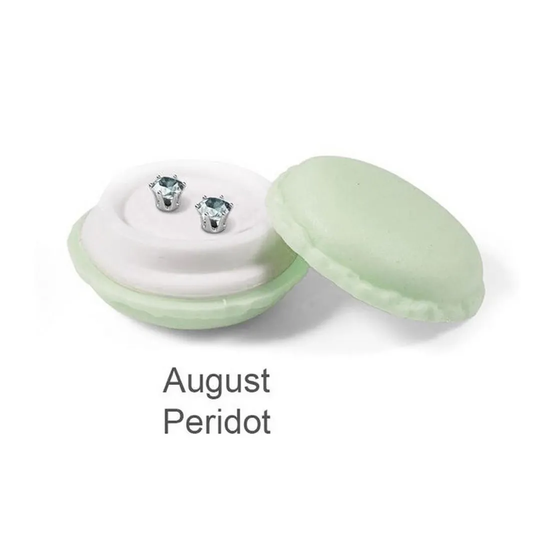 MYC-Paris Boucles d'oreilles Femme Pierres de naissance - DE0357-08 Laiton Argent | Femme Boucles D'Oreilles