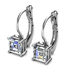 MYC-Paris Boucles d’oreilles Femme Square - DE0007-S-C Laiton Argent | Femme Boucles D'Oreilles