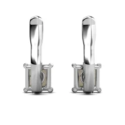 MYC-Paris Boucles d’oreilles Femme Square - DE0007-S-C Laiton Argent | Femme Boucles D'Oreilles