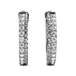 MYC-Paris Boucles d'oreilles Femme - DE0565-S Laiton Argent | Femme Boucles D'Oreilles