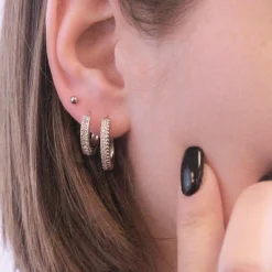 MYC-Paris Boucles d'oreilles Femme - DE0565-S Laiton Argent | Femme Boucles D'Oreilles