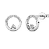MYC-Paris Boucles d’oreilles Femme - DE0442-S Laiton Argent | Femme Boucles D'Oreilles