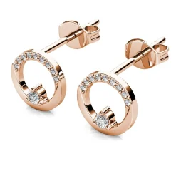 MYC-Paris Boucles d’oreilles Femme - DE0442-RG Laiton Doré rose | Femme Boucles D'Oreilles