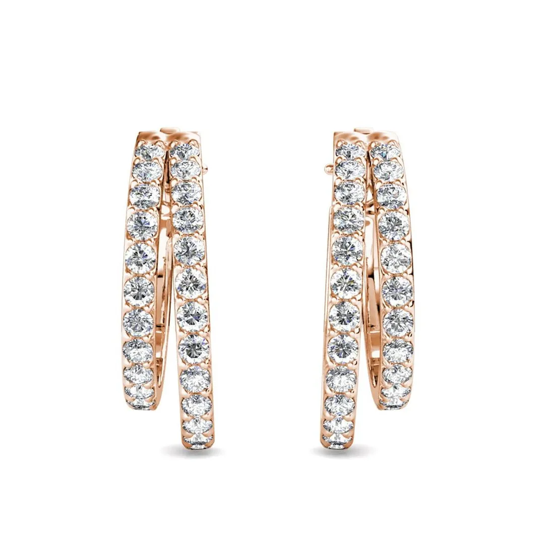 MYC-Paris Boucles d’oreilles Femme - DE0429-RG Laiton Doré rose | Femme Boucles D'Oreilles