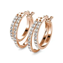 MYC-Paris Boucles d’oreilles Femme - DE0429-RG Laiton Doré rose | Femme Boucles D'Oreilles