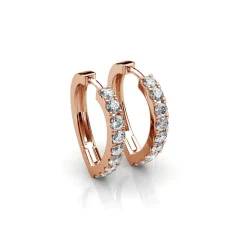 MYC-Paris Boucles d’oreilles Femme - DE0373-RG Laiton Doré rose | Femme Boucles D'Oreilles