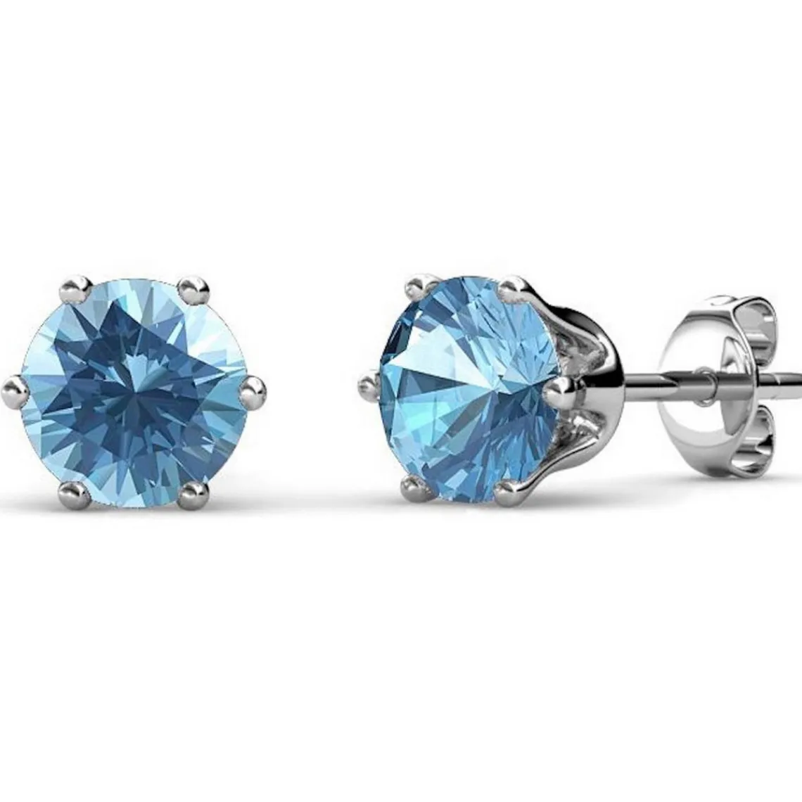 MYC-Paris Boucles d'oreilles Femme Pierres de naissance - DE0357-03 Laiton Argent | Femme Boucles D'Oreilles