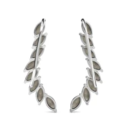 MYC-Paris Boucles d’oreilles Femme - DE0340-S-BK Laiton Argent Noir | Femme Boucles D'Oreilles