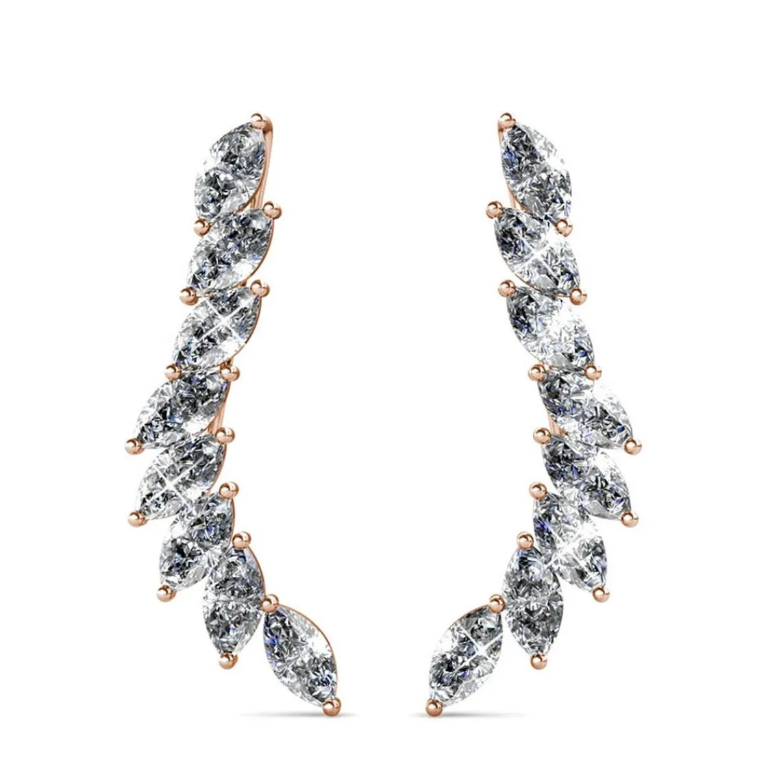 MYC-Paris Boucles d’oreilles Femme - DE0340-RG-C Laiton Doré rose | Femme Boucles D'Oreilles