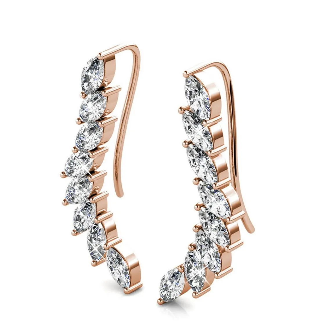MYC-Paris Boucles d’oreilles Femme - DE0340-RG-C Laiton Doré rose | Femme Boucles D'Oreilles