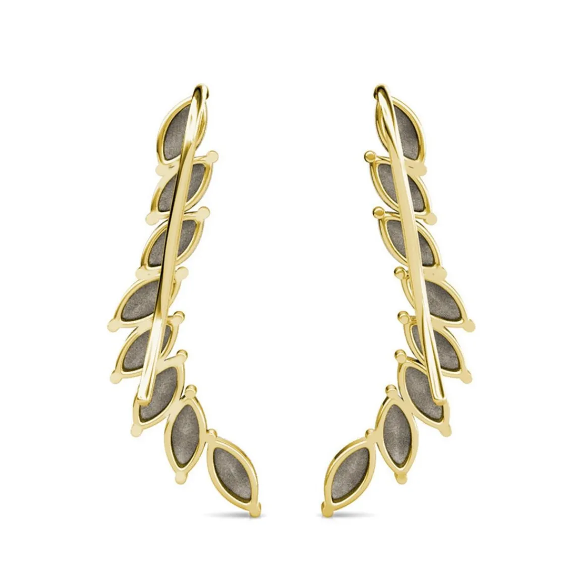 MYC-Paris Boucles d’oreilles Femme - DE0340-G-BK Laiton Doré Noir | Femme Boucles D'Oreilles