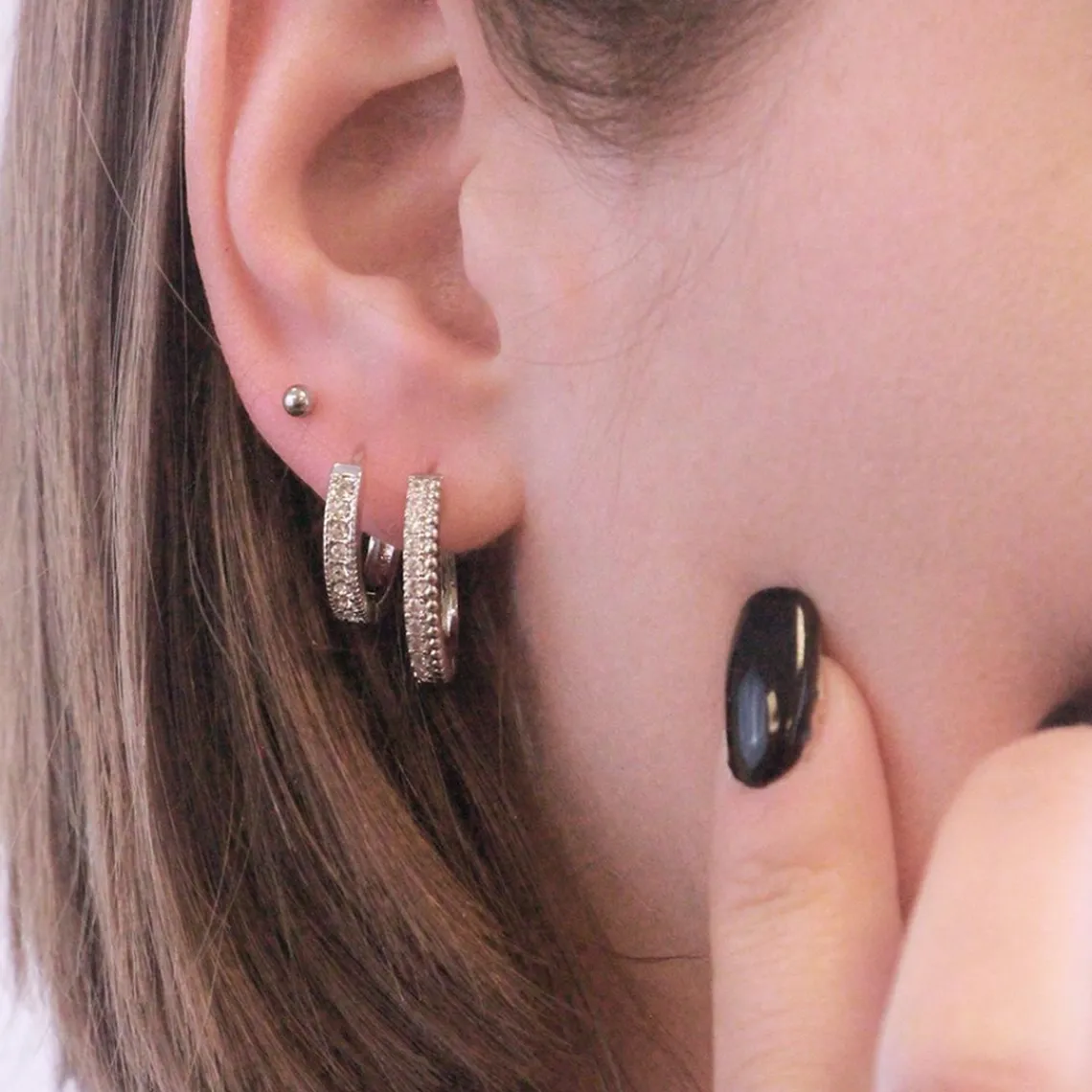 MYC-Paris Boucles d’oreilles Femme - DE0324-S Laiton Argent | Femme Boucles D'Oreilles