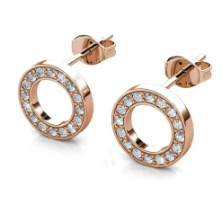 MYC-Paris Boucles d’oreilles Femme - DE0323-RG Laiton Doré rose | Femme Boucles D'Oreilles