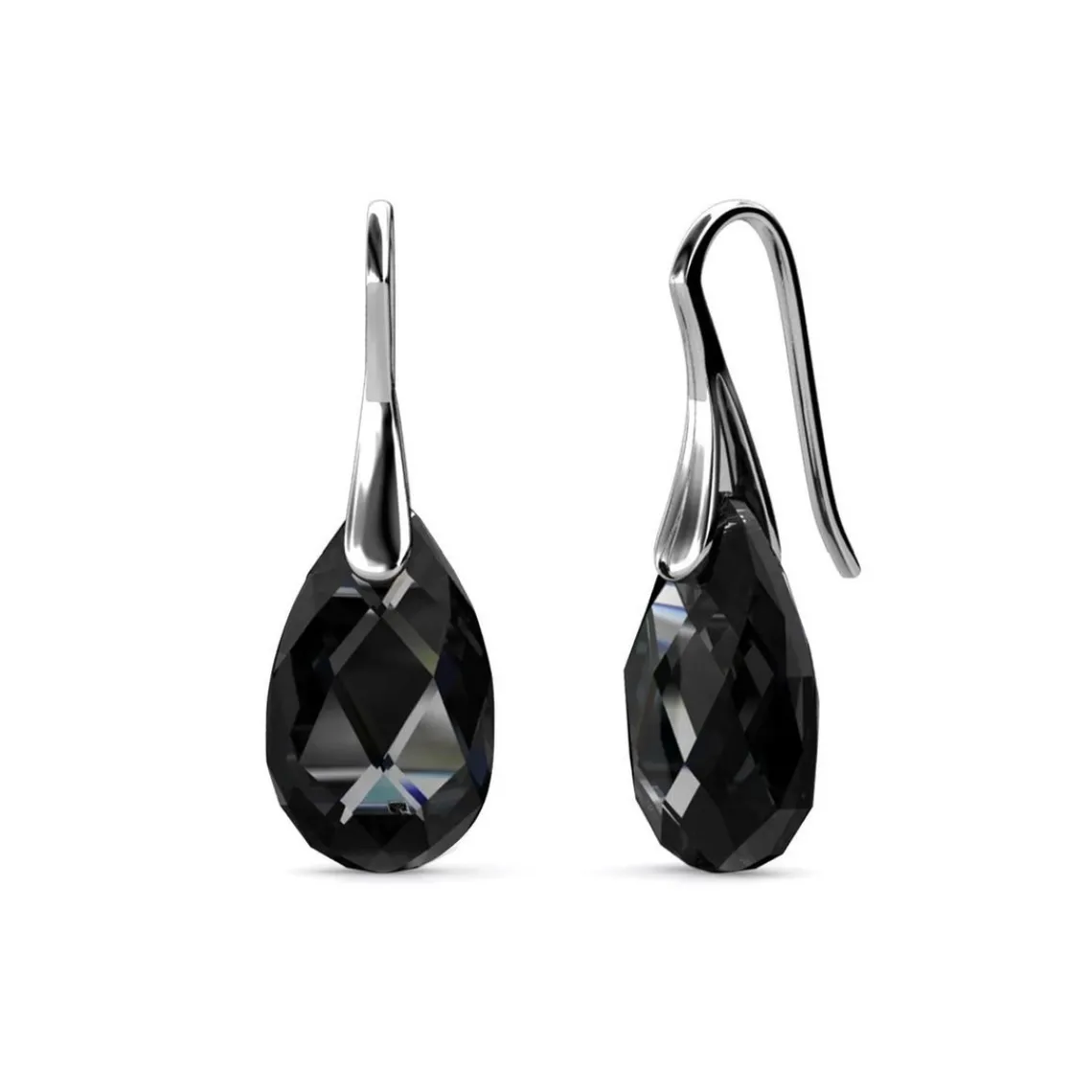 MYC-Paris Boucles d’oreilles Femme - DE0305-S-BK Laiton Argent Noir | Femme Boucles D'Oreilles