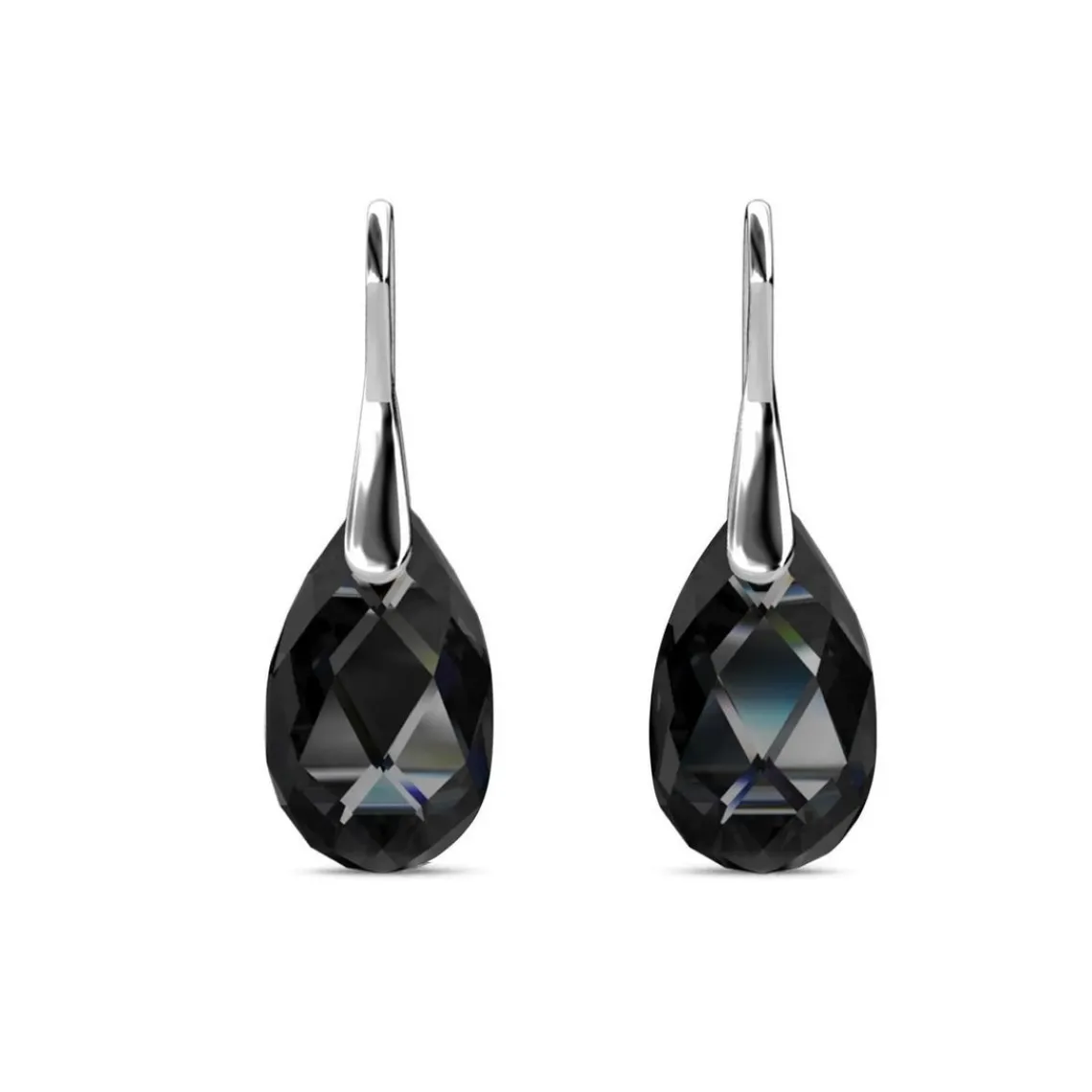MYC-Paris Boucles d’oreilles Femme - DE0305-S-BK Laiton Argent Noir | Femme Boucles D'Oreilles