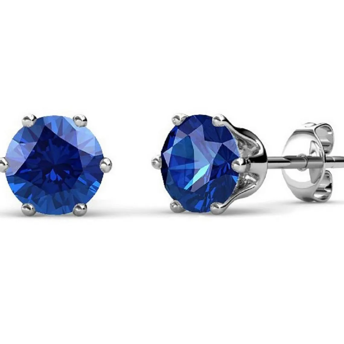 MYC-Paris Boucles d'oreilles Femme Pierres de naissance - DE0357-09 Laiton Argent | Femme Boucles D'Oreilles