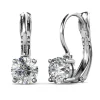 MYC-Paris Boucles d’oreilles Femme Solitaire - DE0008-S-C Laiton Argent | Femme Boucles D'Oreilles