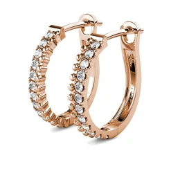 MYC-Paris Boucles d'oreilles Femme - DE0565-RG Laiton Doré rose | Femme Boucles D'Oreilles
