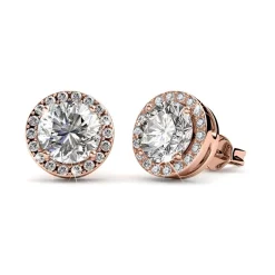 MYC-Paris Boucles d’oreilles Femme - DE0247-RG Laiton Doré rose | Femme Boucles D'Oreilles