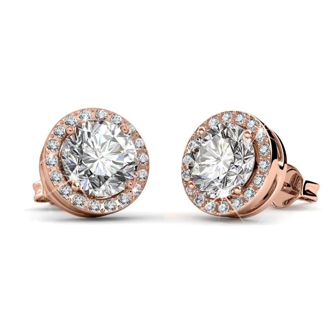 MYC-Paris Boucles d’oreilles Femme - DE0247-RG Laiton Doré rose | Femme Boucles D'Oreilles