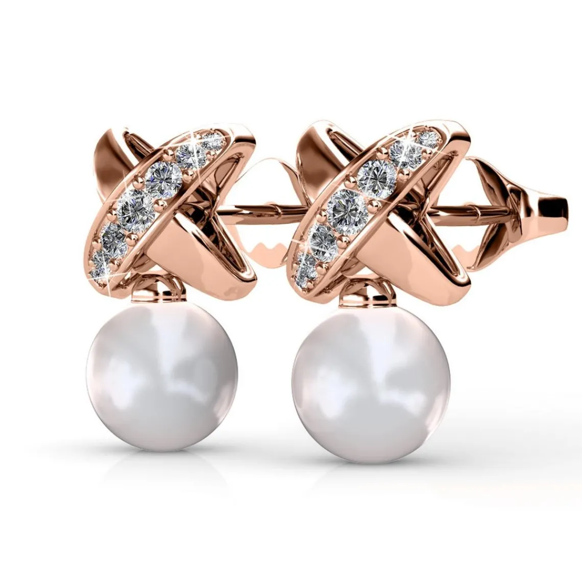 MYC-Paris Boucles d’oreilles Femme - DE0246-RG Laiton Doré rose | Femme Boucles D'Oreilles