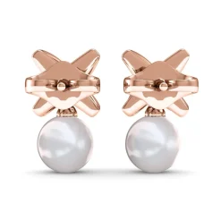 MYC-Paris Boucles d’oreilles Femme - DE0246-RG Laiton Doré rose | Femme Boucles D'Oreilles