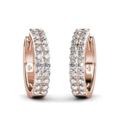 MYC-Paris Boucles d’oreilles Femme - DE0220-RG Laiton Doré rose | Femme Boucles D'Oreilles
