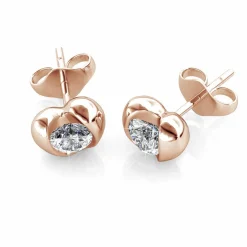 MYC-Paris Boucles d’oreilles Femme - DE0218-RG Laiton Doré rose | Femme Boucles D'Oreilles