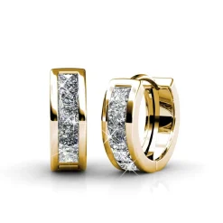 MYC-Paris Boucles d’oreilles Femme Square - DE0215-G Laiton Doré | Femme Boucles D'Oreilles