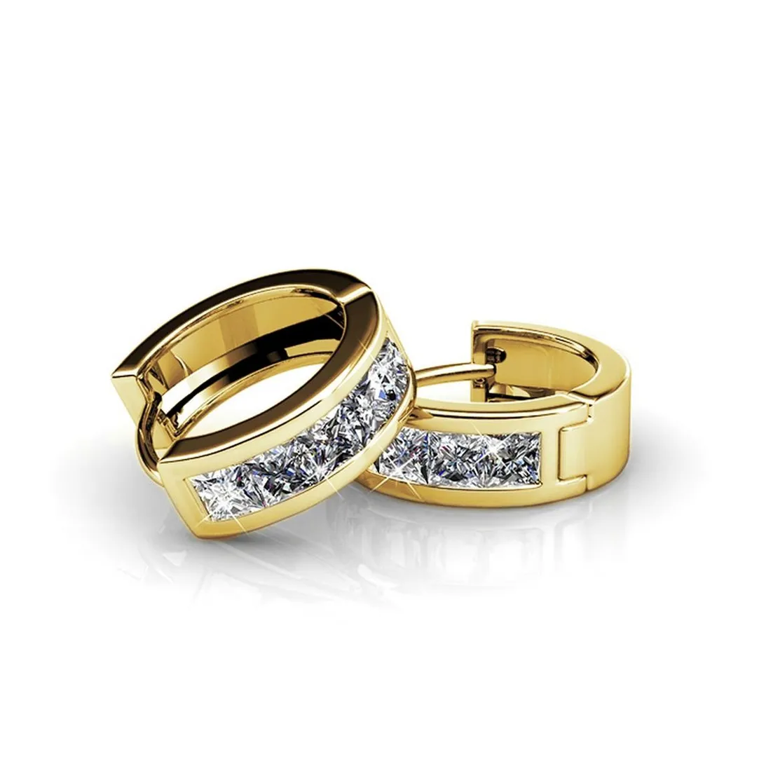 MYC-Paris Boucles d’oreilles Femme Square - DE0215-G Laiton Doré | Femme Boucles D'Oreilles