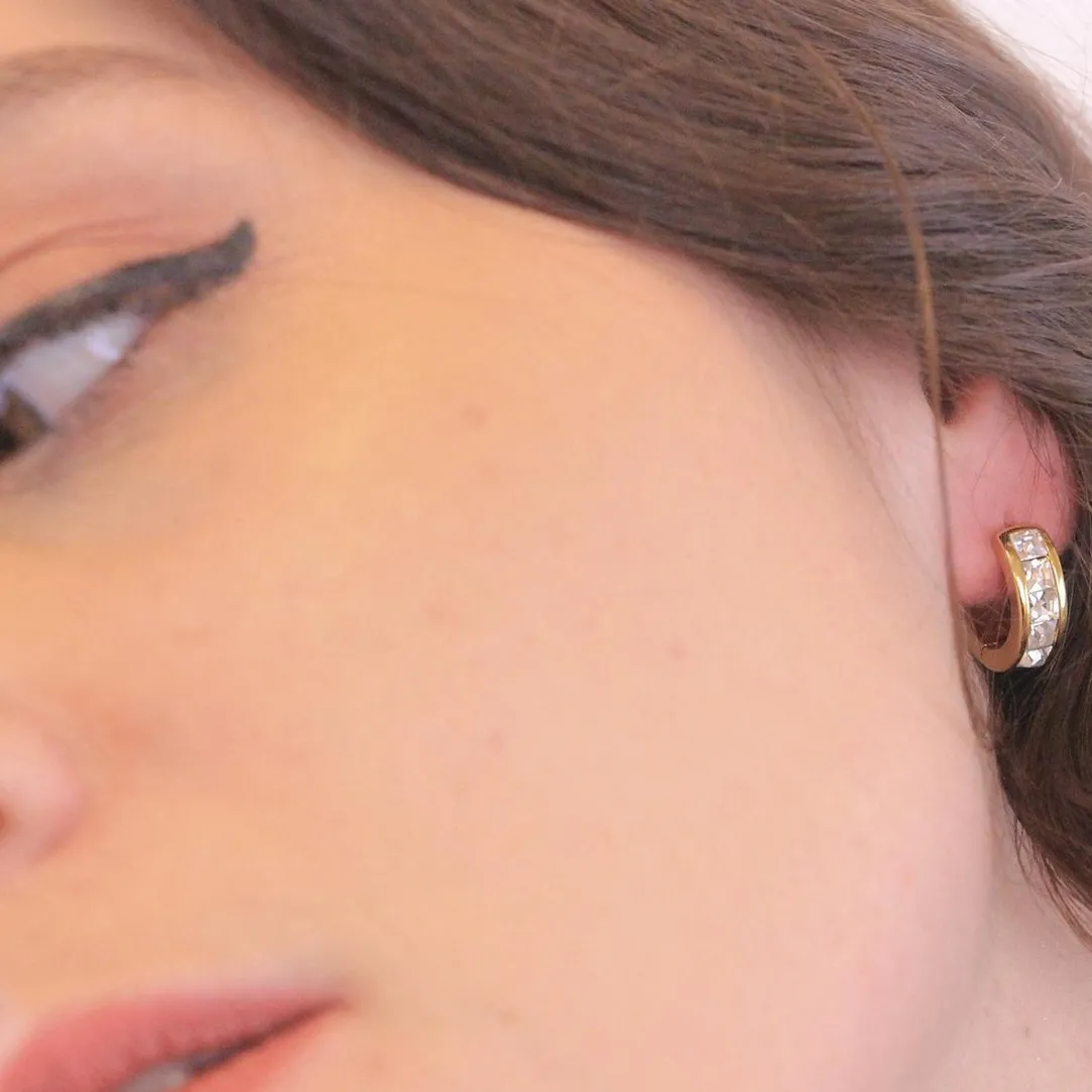 MYC-Paris Boucles d’oreilles Femme Square - DE0215-G Laiton Doré | Femme Boucles D'Oreilles