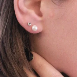 MYC-Paris Boucles d'oreilles Femme - DE0206-S Laiton Argent | Femme Boucles D'Oreilles