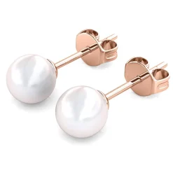 MYC-Paris Boucles d'oreilles Femme - DE0206-RG Laiton Doré rose | Femme Boucles D'Oreilles