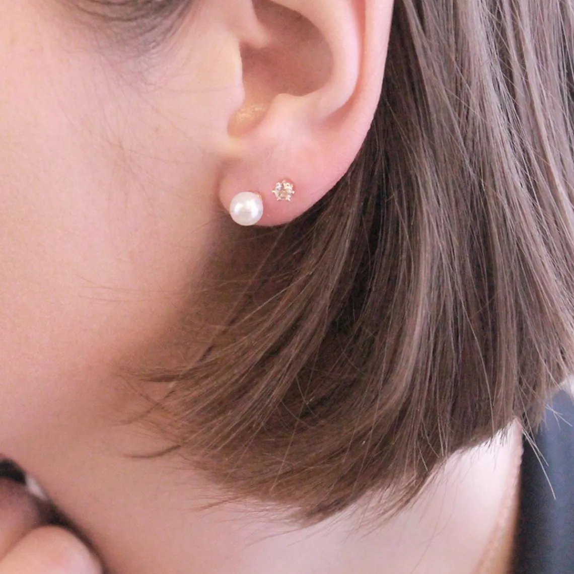 MYC-Paris Boucles d'oreilles Femme - DE0206-RG Laiton Doré rose | Femme Boucles D'Oreilles
