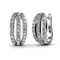 MYC-Paris Boucles d’oreilles Femme - DE0153-S Laiton Argent | Femme Boucles D'Oreilles