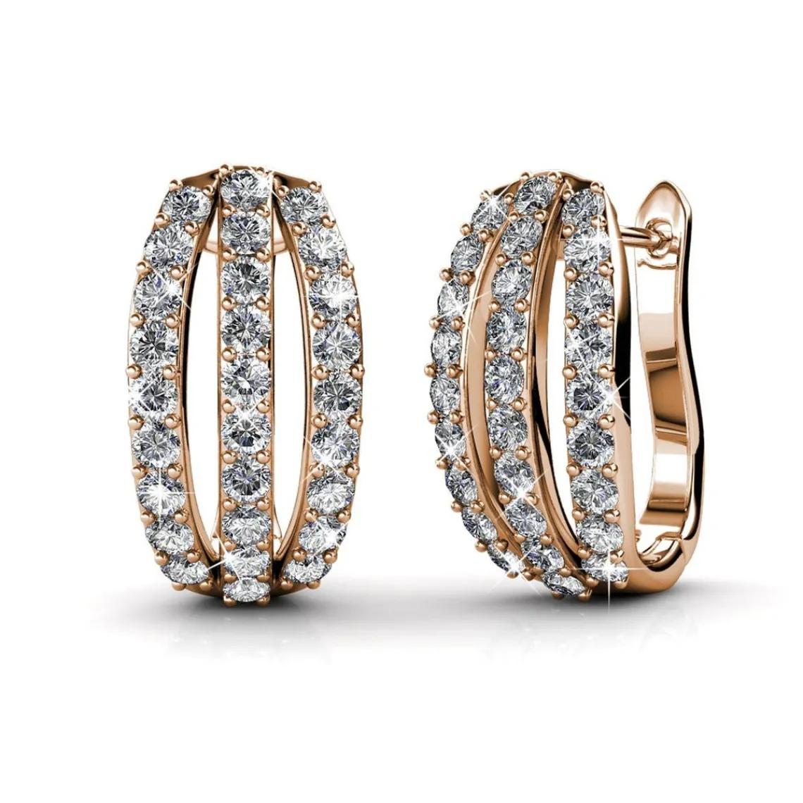 MYC-Paris Boucles d’oreilles Femme - DE0153-RG Laiton Doré rose | Femme Boucles D'Oreilles