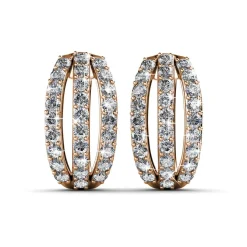 MYC-Paris Boucles d’oreilles Femme - DE0153-RG Laiton Doré rose | Femme Boucles D'Oreilles