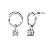 MYC-Paris Boucles d’oreilles Femme Solitaire - DE0141-S Laiton argent | Femme Boucles D'Oreilles