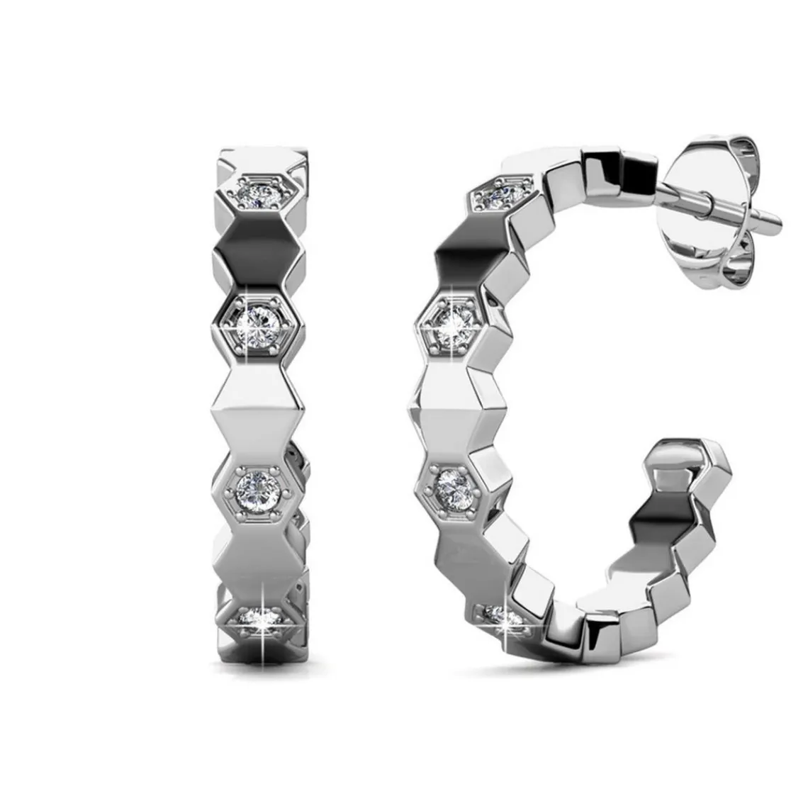 MYC-Paris Boucles d’oreilles Femme - DE0136-S Laiton Argent | Femme Boucles D'Oreilles