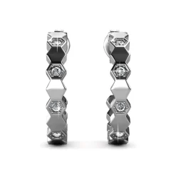 MYC-Paris Boucles d’oreilles Femme - DE0136-S Laiton Argent | Femme Boucles D'Oreilles