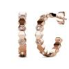 MYC-Paris Boucles d’oreilles Femme - DE0136-RG Laiton Doré rose | Femme Boucles D'Oreilles