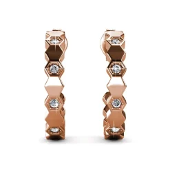 MYC-Paris Boucles d’oreilles Femme - DE0136-RG Laiton Doré rose | Femme Boucles D'Oreilles