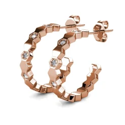MYC-Paris Boucles d’oreilles Femme - DE0136-RG Laiton Doré rose | Femme Boucles D'Oreilles