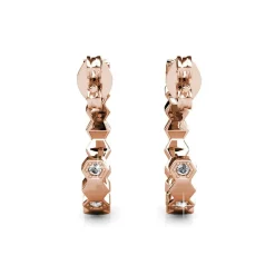 MYC-Paris Boucles d’oreilles Femme - DE0136-RG Laiton Doré rose | Femme Boucles D'Oreilles
