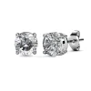 MYC-Paris Boucles d'oreilles Femme Solitaire - DE0065-S Laiton Argent | Femme Boucles D'Oreilles