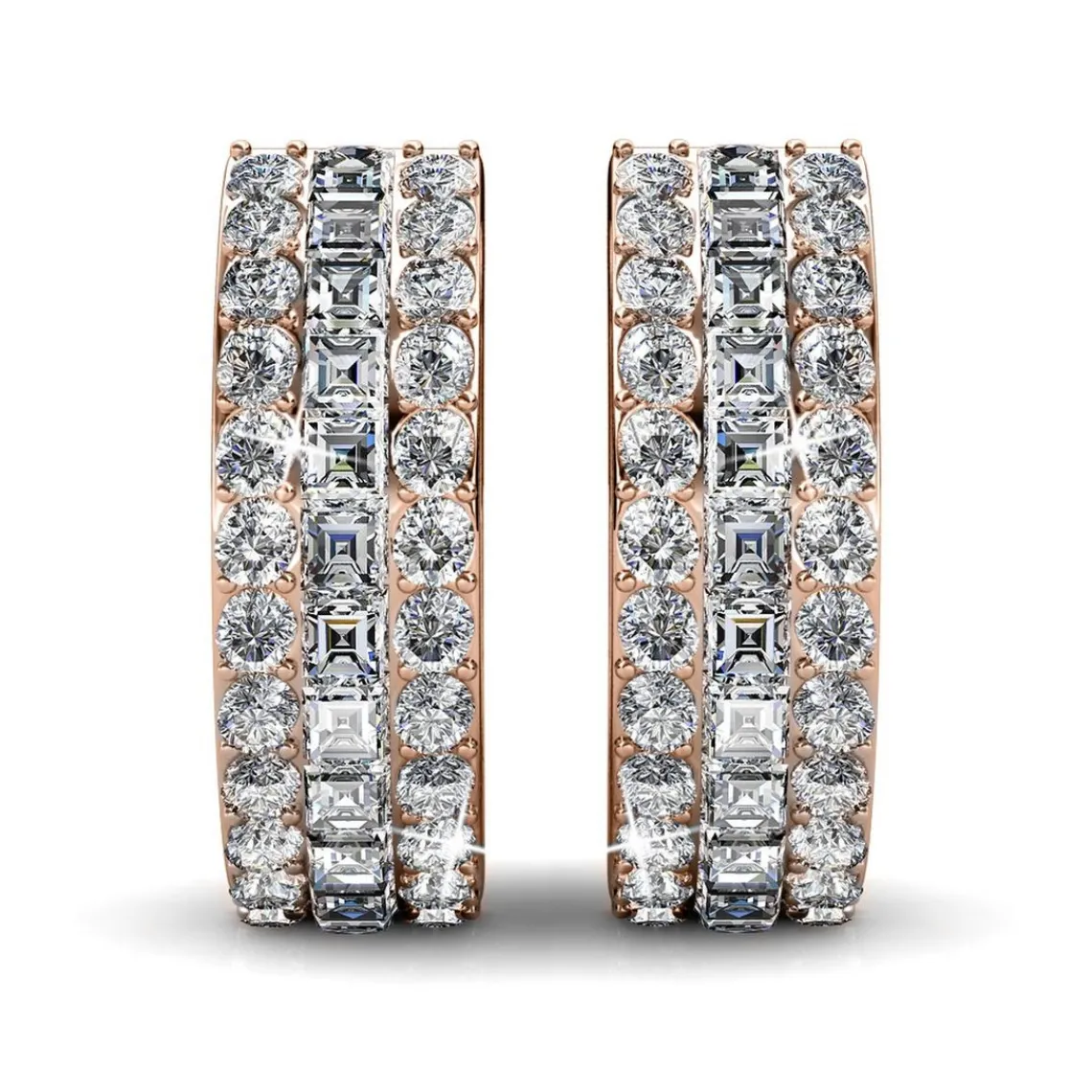 MYC-Paris Boucles d’oreilles Femme - DE0057-RG Laiton Doré rose | Femme Boucles D'Oreilles