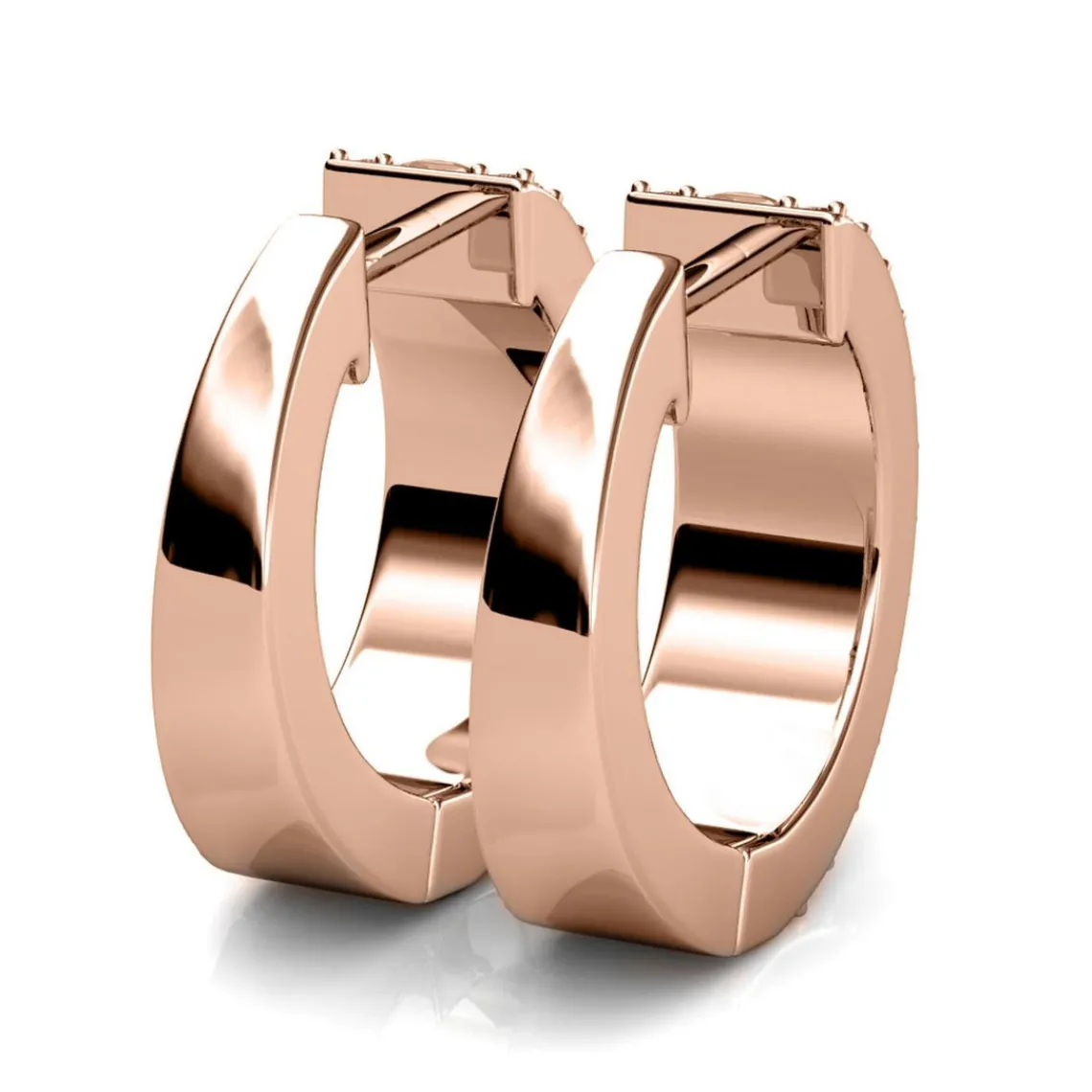 MYC-Paris Boucles d’oreilles Femme - DE0057-RG Laiton Doré rose | Femme Boucles D'Oreilles